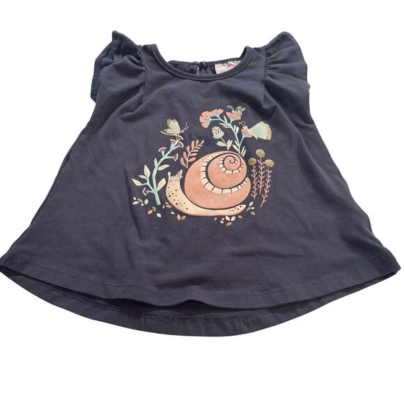 Tommy Bahama Baby Girl 24M Navy Tshirt with Design - Picture 1 of 5